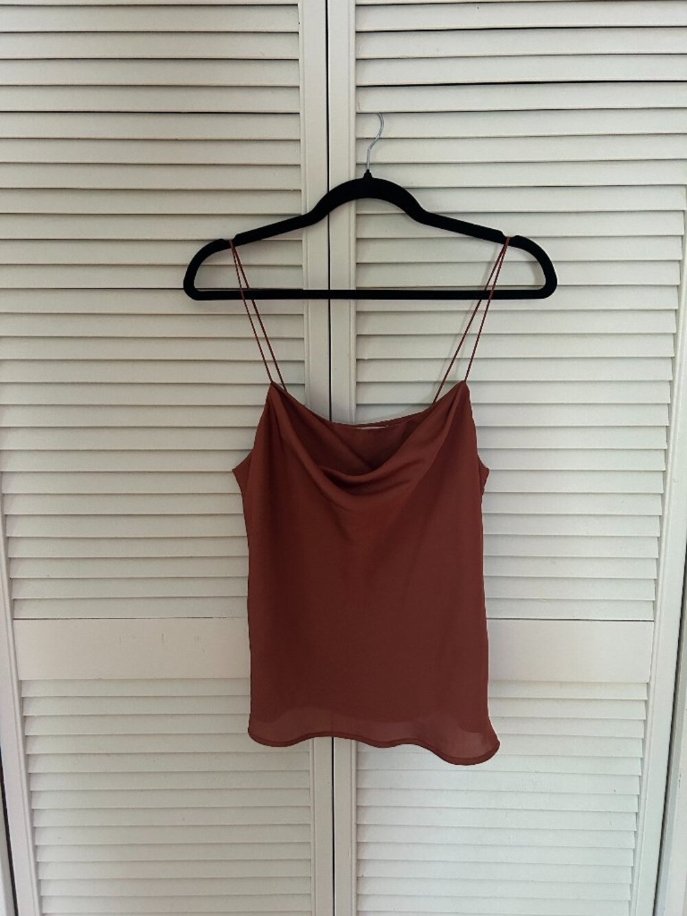 ASTR the Label Satin Cowl Neck Top